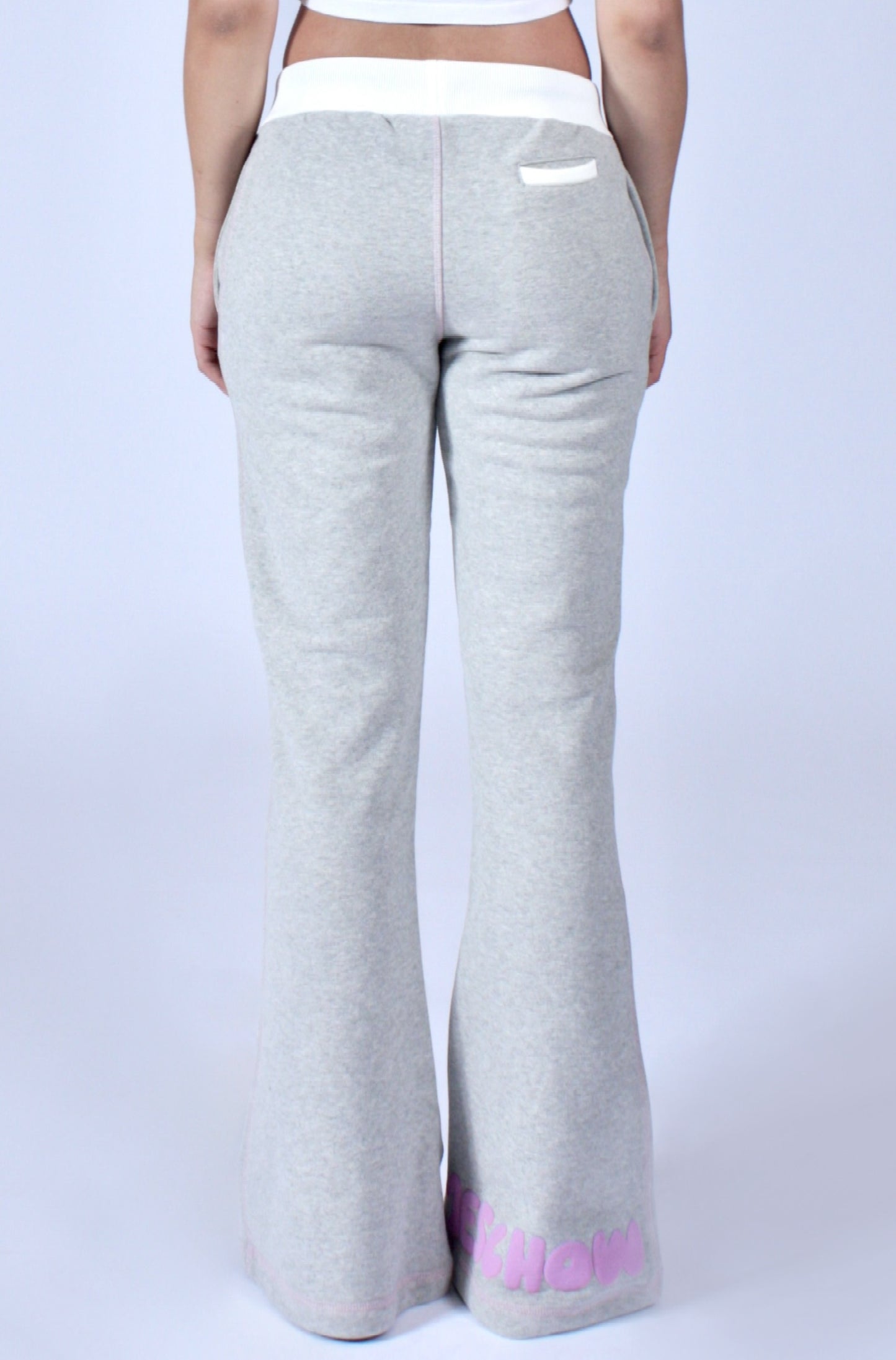 Grey Jogger – Pink Print & Star