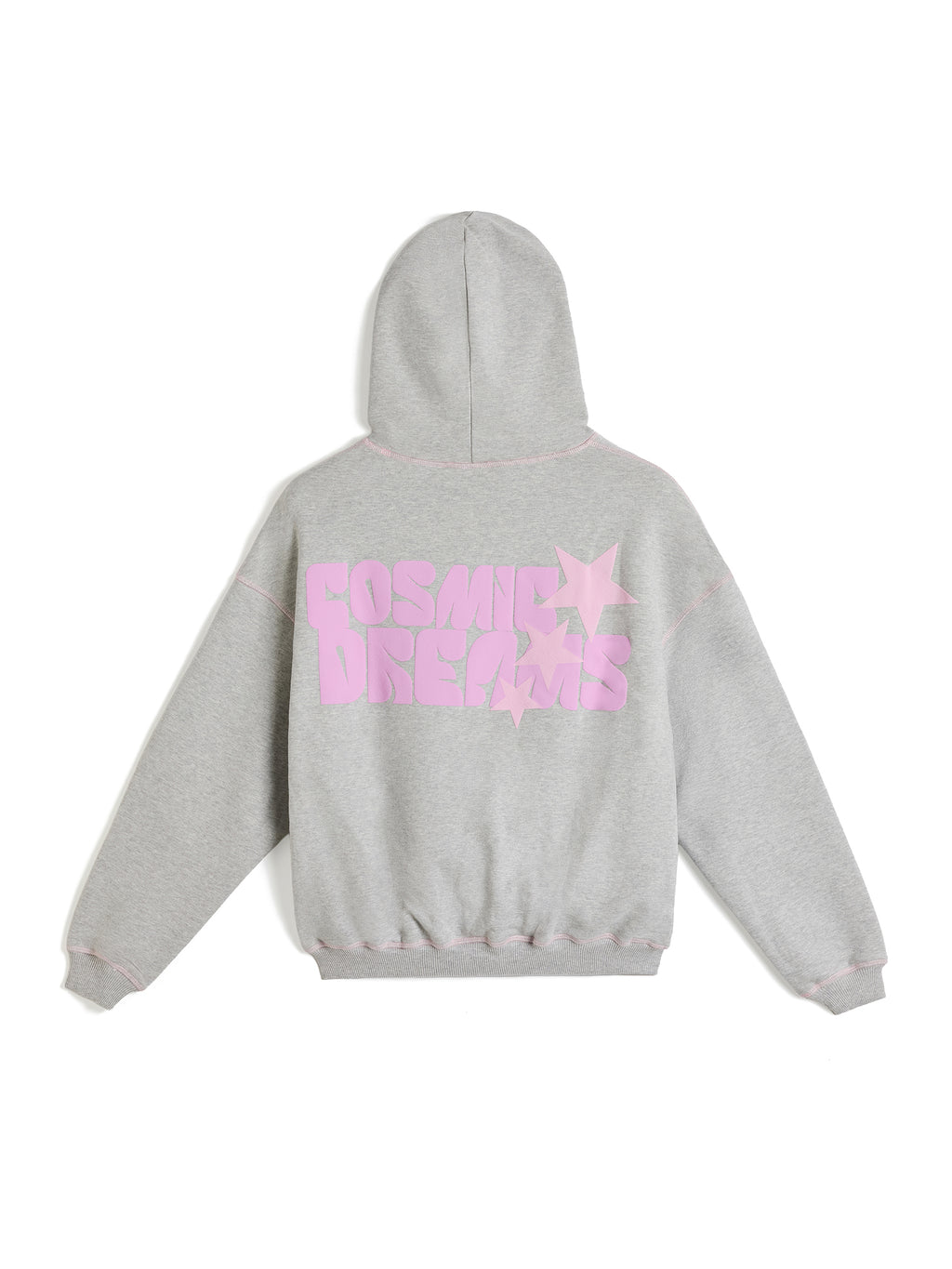 Grey Hoodie – Pink Print