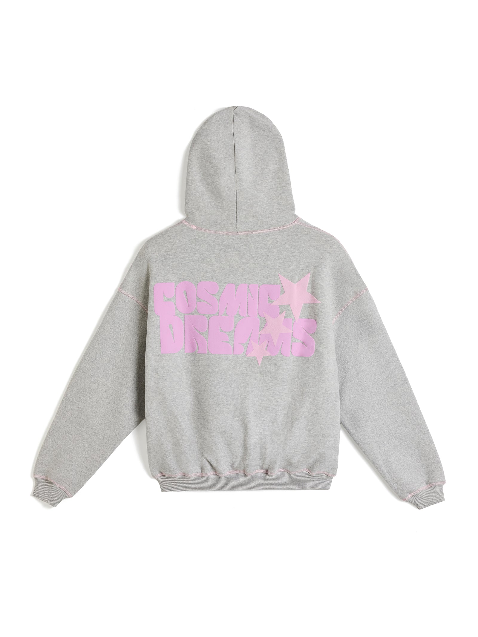 Grey Hoodie – Pink Print