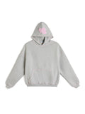 Grey Hoodie – Pink Print