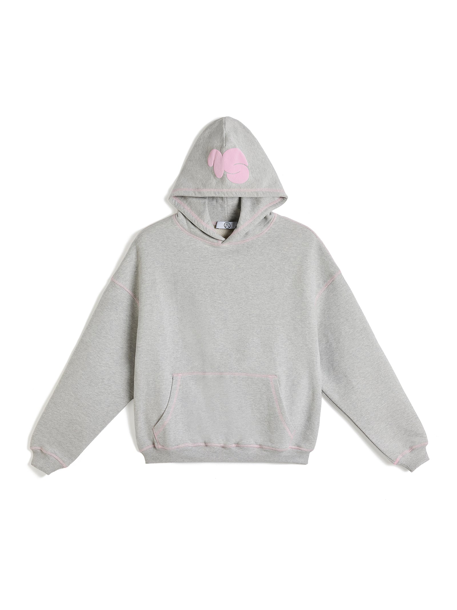 Grey Hoodie – Pink Print