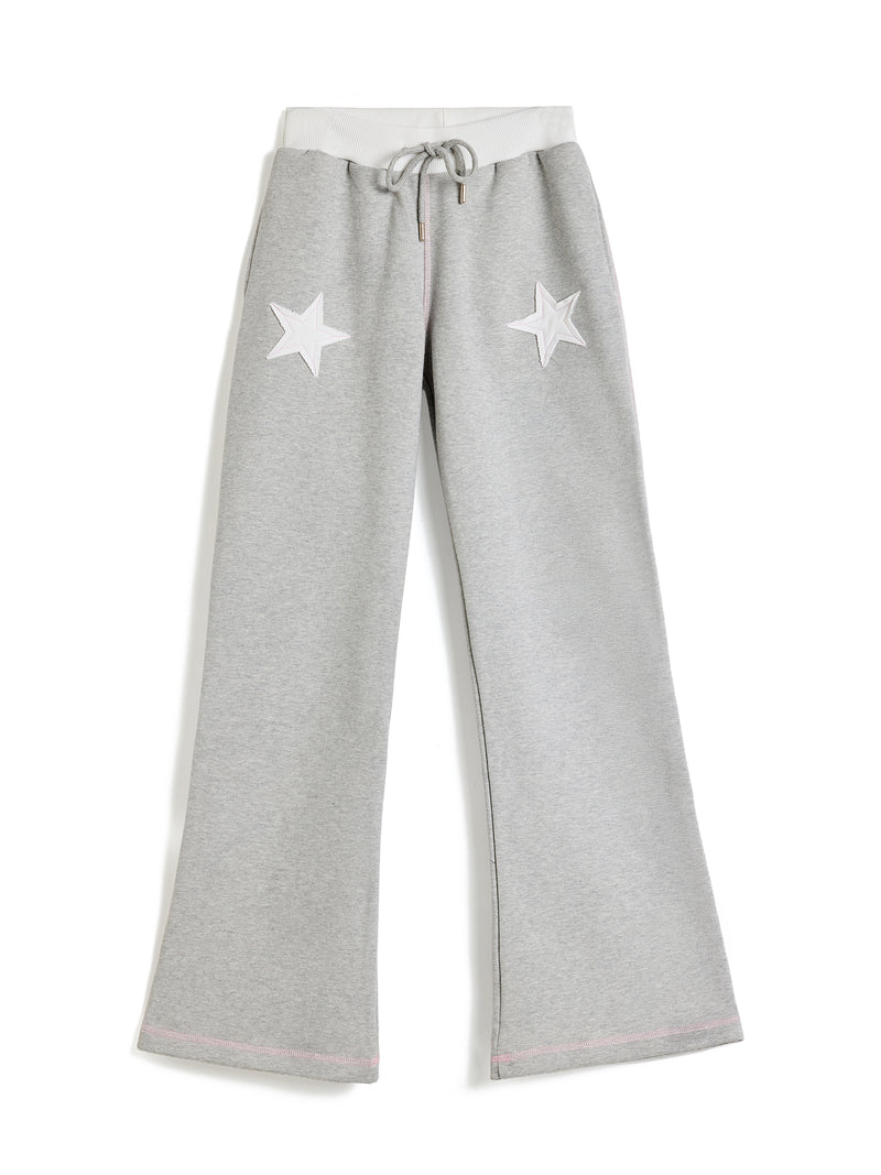 Grey Jogger – Pink Print & Star